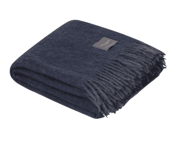 STACKELBERGS - PLAID EN MOHAIR BLEU MARINE